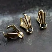 Бейл с тиснением, 304 Stainless Steel, цвет золото, 8x7.5x3 мм