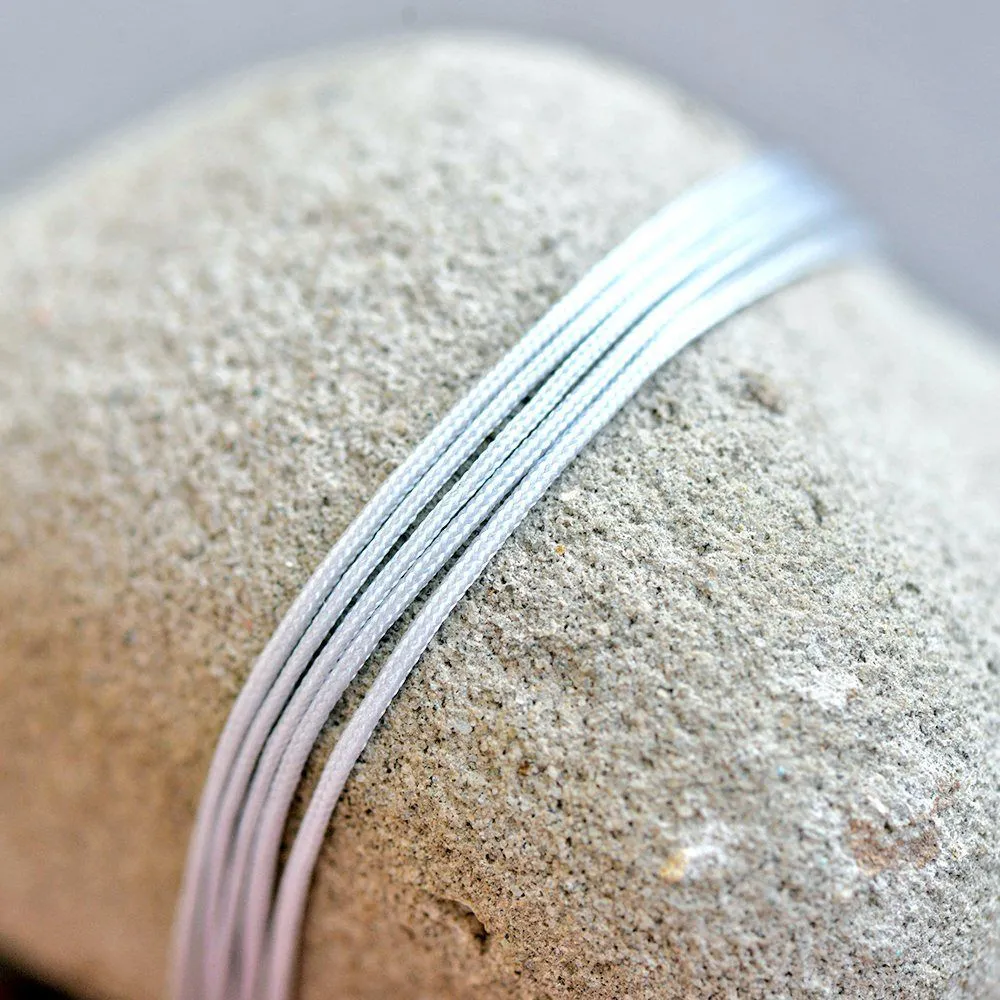 шнур, полиэстер, цвет светло-серый, 1 мм  