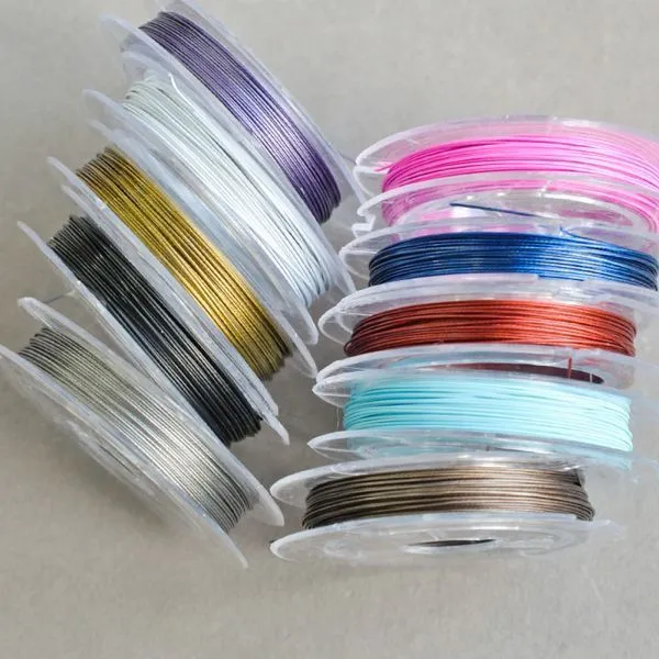 тросик ювелирный в оплетке, цветовой микс, d 0.38 мм, 10 м