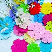 Вырубка из фетра "Мальва микс", цветовой микс, 20-30-40 мм (уп 30 шт)