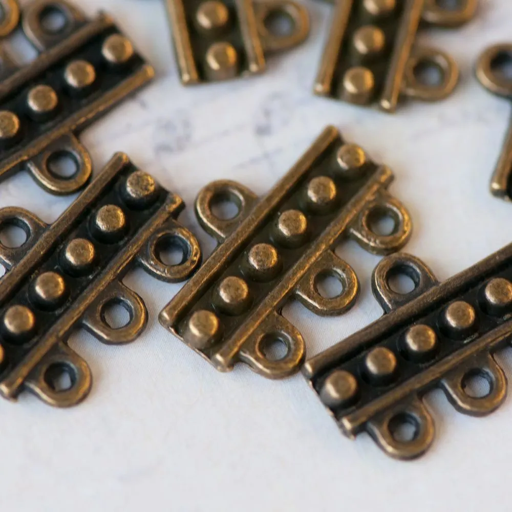 коннектор "планка", цвет античная бронза, 19х13х2.5 мм