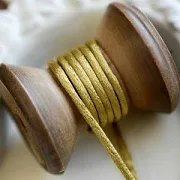 Шнур атласный для кумихимо, цвет темный золотой, 2 мм
