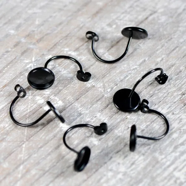 пуссеты, ответная часть с сеттингом, цвет черный, 27x12x15 мм