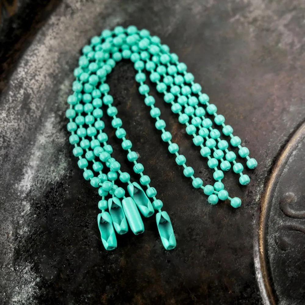 цепочка для брелока "шарик", цвет аквамариновый, 12 см