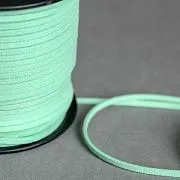 Шнур из искусственной замши, аквамариновый бледный, 3х1.4 мм