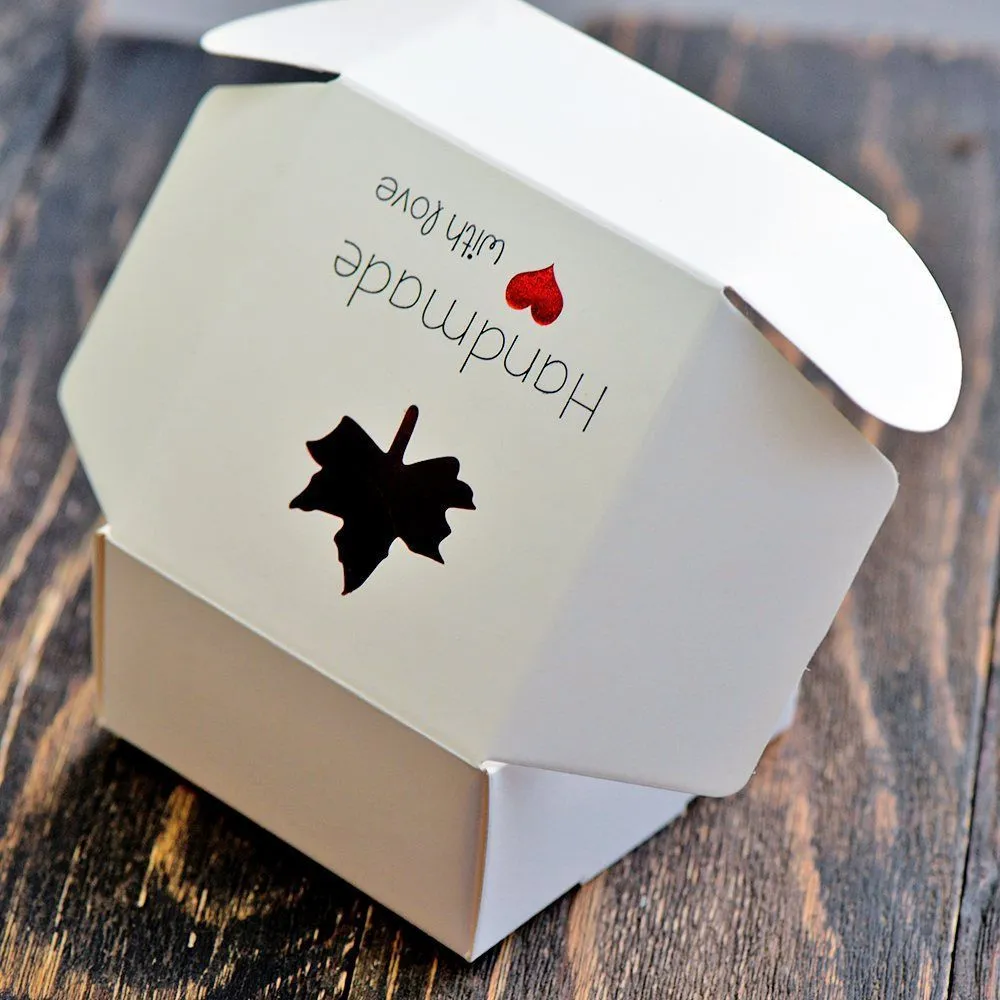 коробка сборная "handmade", картон, цвет белый, 8x8x4 см