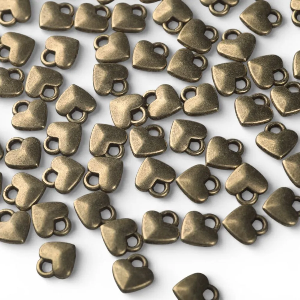 подвеска металл "харти", цвет античная бронза, 8x7x2.5 мм